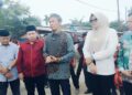 Bupati Dillah Dampingi DPR RI Edi Purwanto Meninjau Kerusakan Jalan di Tanjab Timur 