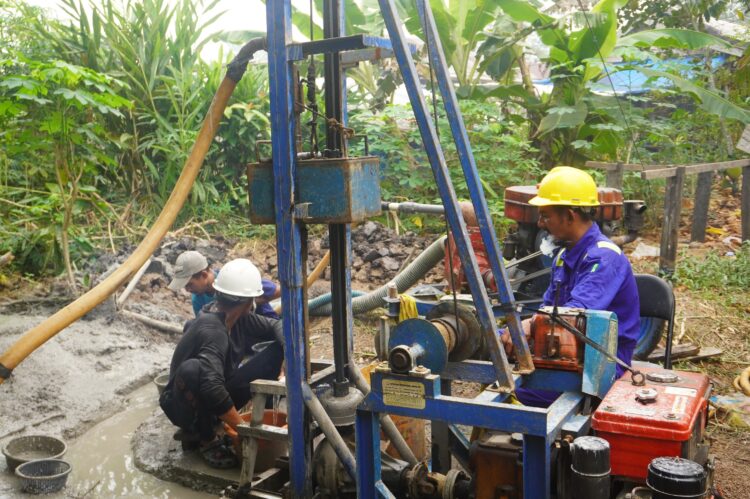 Pengeboran Sumur TMMD 130 Tembus 90 Meter, Satgas Utamakan Kualitas Air Bersih untuk Warga Merbau