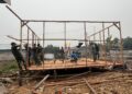 Satgas TMMD ke-130 Bekerja Tanpa Kenal Lelah, Konstruksi RTLH Mulyono Warga Merbau Dikebut Setiap Hari