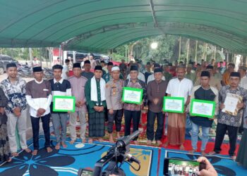 Kehadiran Sekda Dalam Safari Ramadan Pemkab Tanjab Timur di Sambut Meriah Warga Dendang