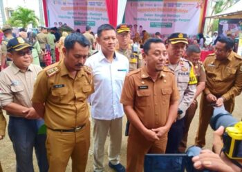 Sekda Hadiri Kegiatan Gerakan Pangan Murah di Tanjab Timur