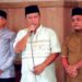 Bupati Romi dan Keluarga Sholat ID di Masjid Agung Nur Addarojat Tanjab Timur