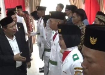 Dalam Kegiatan Pengukuhan Anggota Paskibraka, Ini Pesan Bupati Tanjab Timur