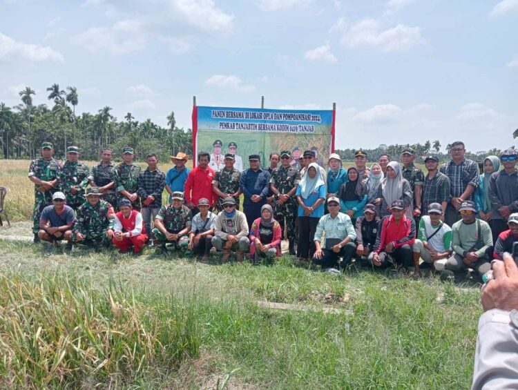 Wabup Robby Dampingi Tim Monev TNI AD Meninjau Lokasi OPLA di Geragai Tanjab Timur