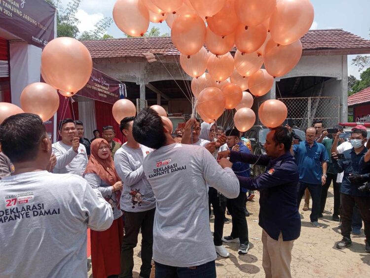 KPU Gelar Deklarasi Kampanye Damai Pemilihan Bupati dan Wakil Bupati Kabupaten Tanjab Timur Tahun 2024