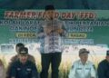 Hadir Dalam Kegiatan Panen Raya di Rantau Rasau, Wabup Tanjab Timur Menyampaikan Apresiasi