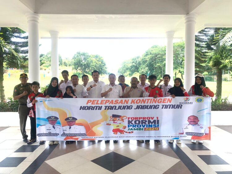 Sekda Lepas Keberangkatan Atlet KORMI Kabupaten Tanjab Timur 