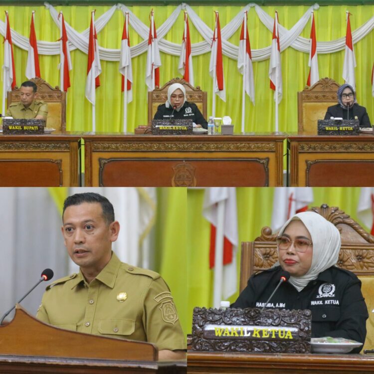 Eksekutif Sampai Jawaban Terhadap Pandangan Umum Fraksi di Rapat Paripurna DPRD Tanjab Timur