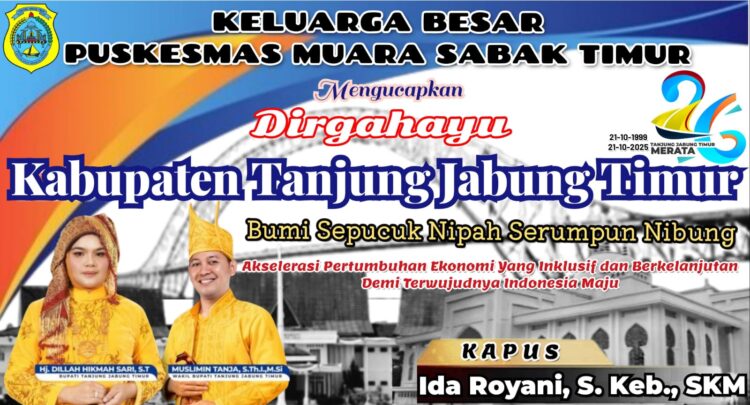 Iklan Ucapan Dirgahayu ke-26 Kabupaten Tanjung Jabung Timur