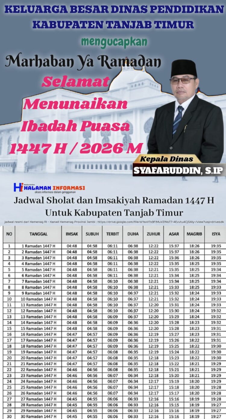 Iklan Ucapan Ramadan Dinas Pendidikan