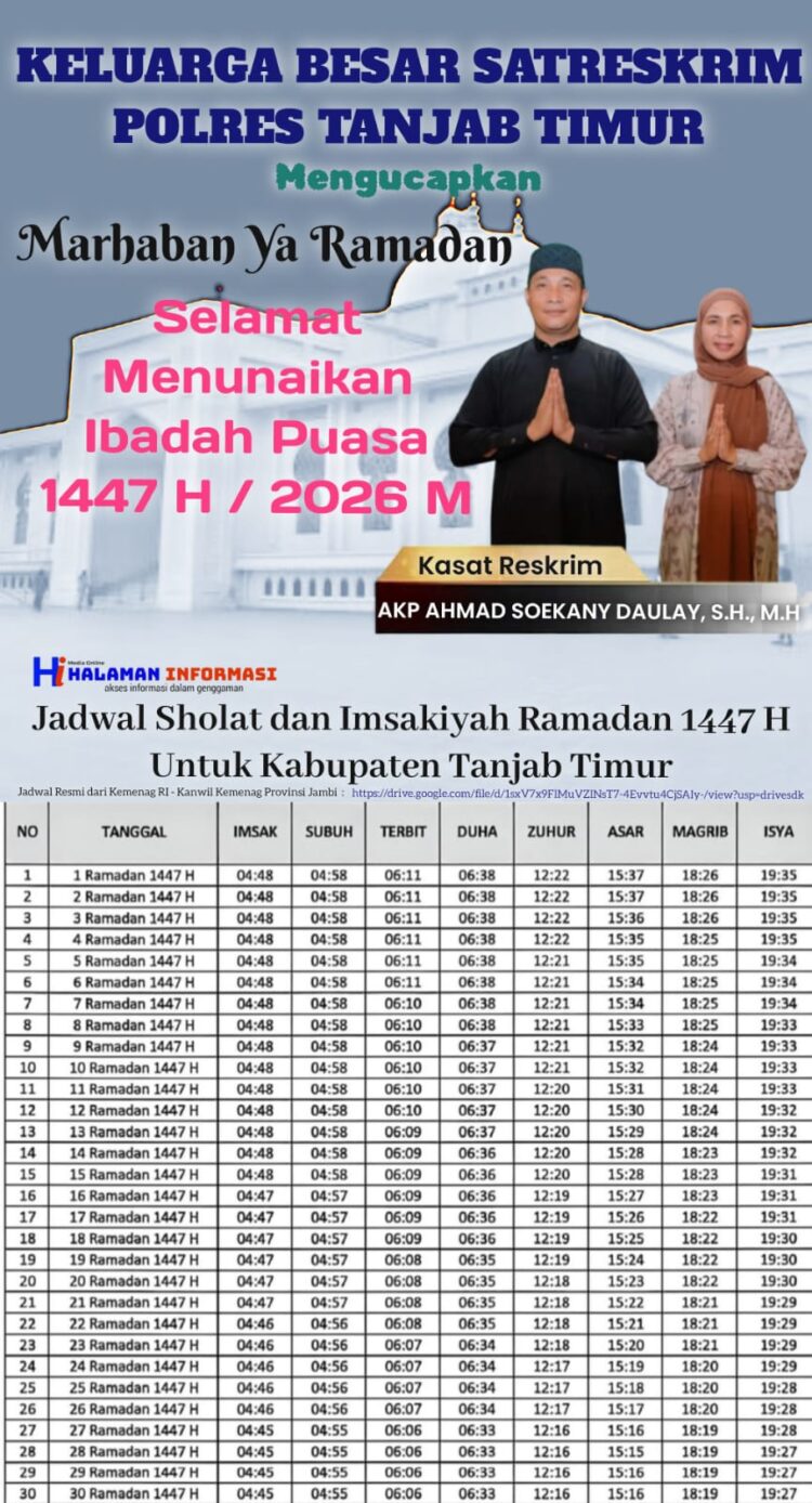 Iklan Ucapan Ramadan Satreskrim Polres Tanjab Timur
