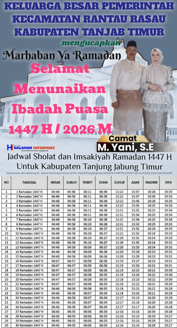 Iklan Ucapan Ramadan Pemerintah Kecamatan Rantau Rasau