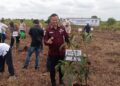 Wabup Tanjab Timur dan Forkopimda Tanam Pohon Serentak di Dendang