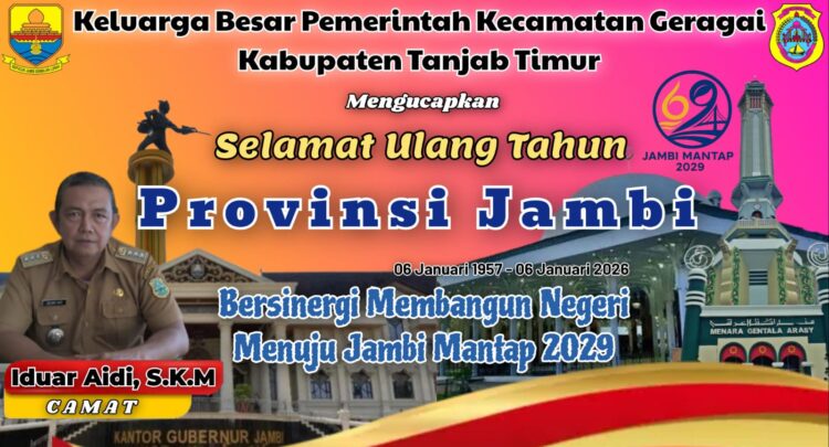 Iklan Ucapan HUT ke-69 Provinsi Jambi