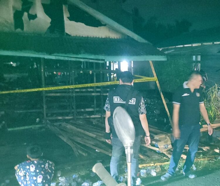 Kebakaran Gudang Milik Warga Lambur Tanjab Timur, Kerugian Materil Ditafsir Ratusan Juta Rupiah