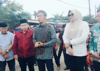 Bupati Dillah Dampingi DPR RI Edi Purwanto Meninjau Kerusakan Jalan di Tanjab Timur 
