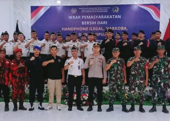 Kalapas Muara Sabak M. Askari Utomo Pimpin Kegiatan Apel, Ikrar Bersama dan Razia Gabungan Serentak
