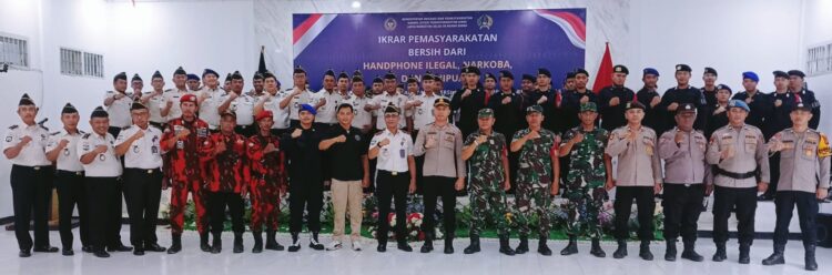 Kalapas Muara Sabak M. Askari Utomo Pimpin Kegiatan Apel, Ikrar Bersama dan Razia Gabungan Serentak