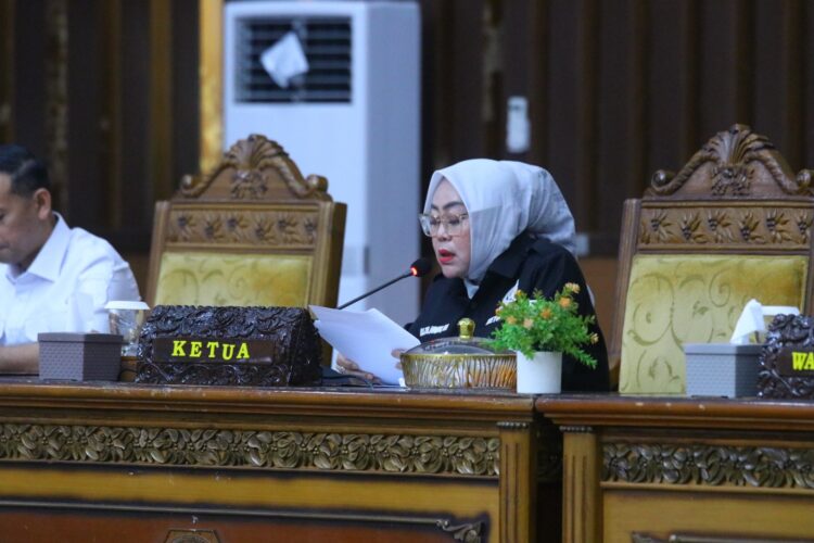 Rapat Paripurna Penyampaian Pendapat Akhir Fraksi dan Penetapan Rekomendasi DPRD Tanjab Timur Atas LKPJ Bupati TA 2025
